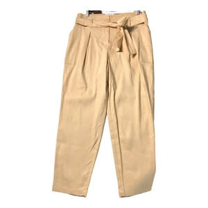 NWT Calvin Klein Tan Paperbag Trousers size 10